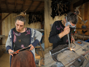 Travail de la cisaille et chalumeau